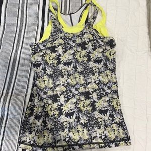 Lululemon floral tank with bra